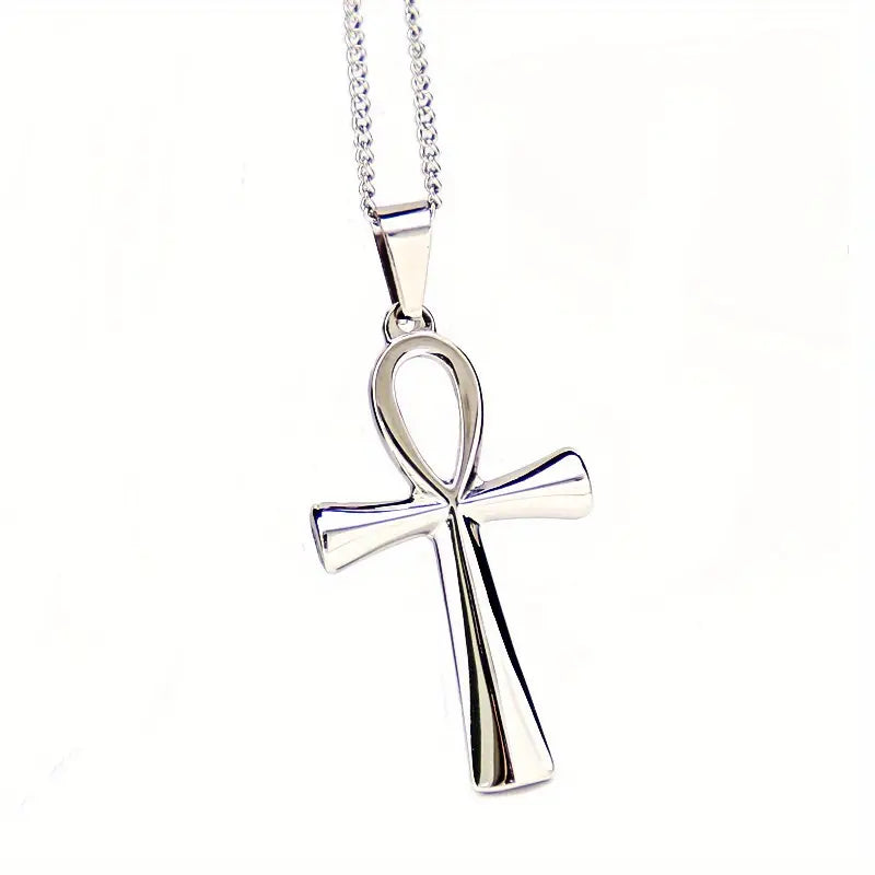 Ankh Silver Necklace - (Free Shipping)