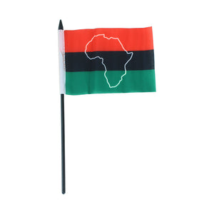 4x6" African American Stick Flag