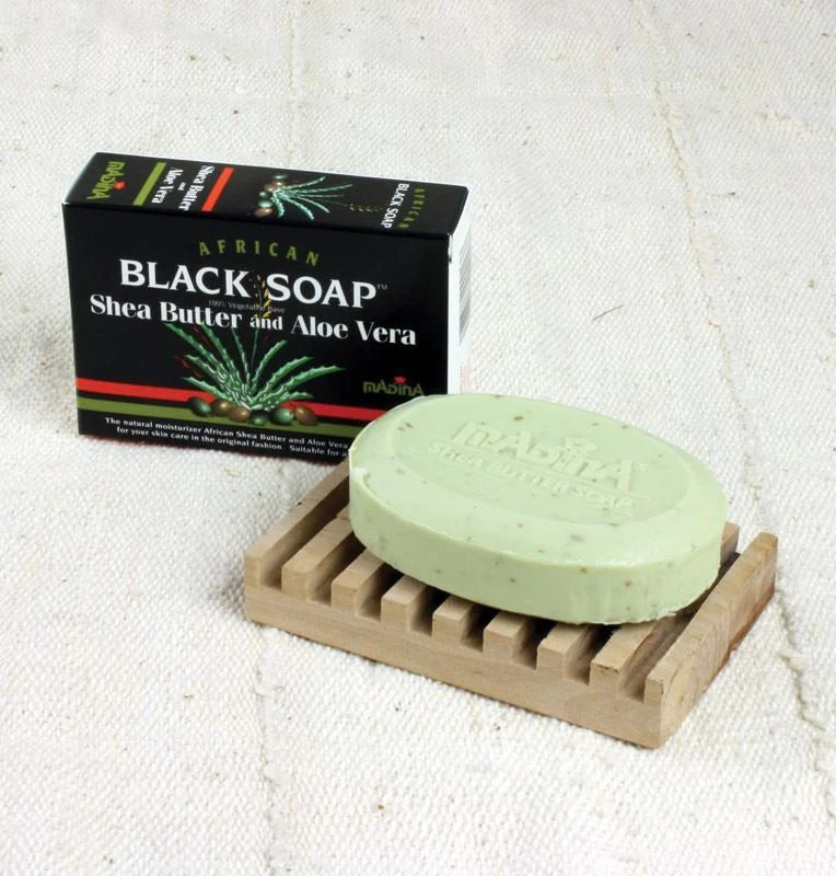Madina Black Soap Shea Butter & Aloe Vera Soap - 3½ oz.